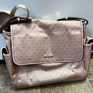 Michael kors pink diaper bag